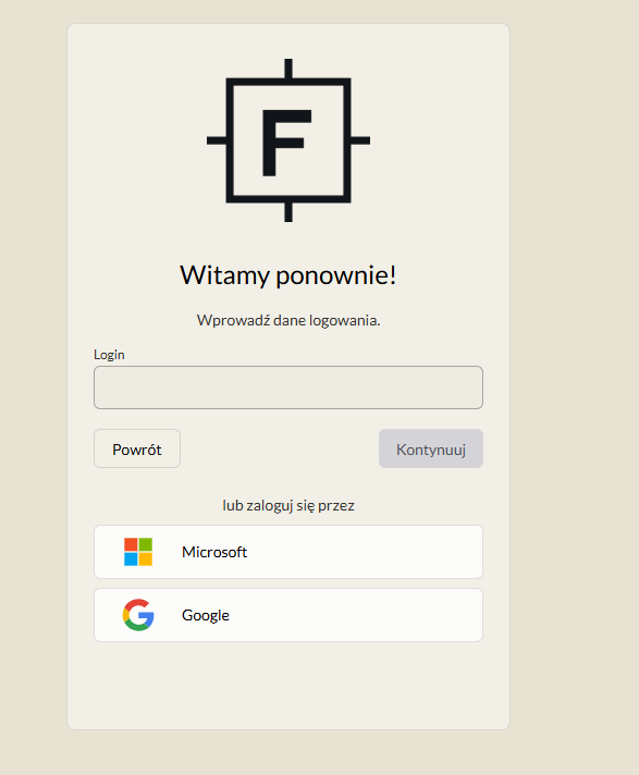Ekran logowania FlowBud